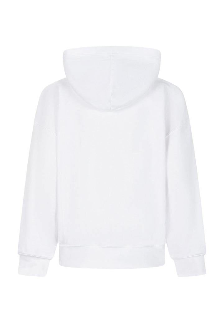 Felpa cappuccio bianca per bambina