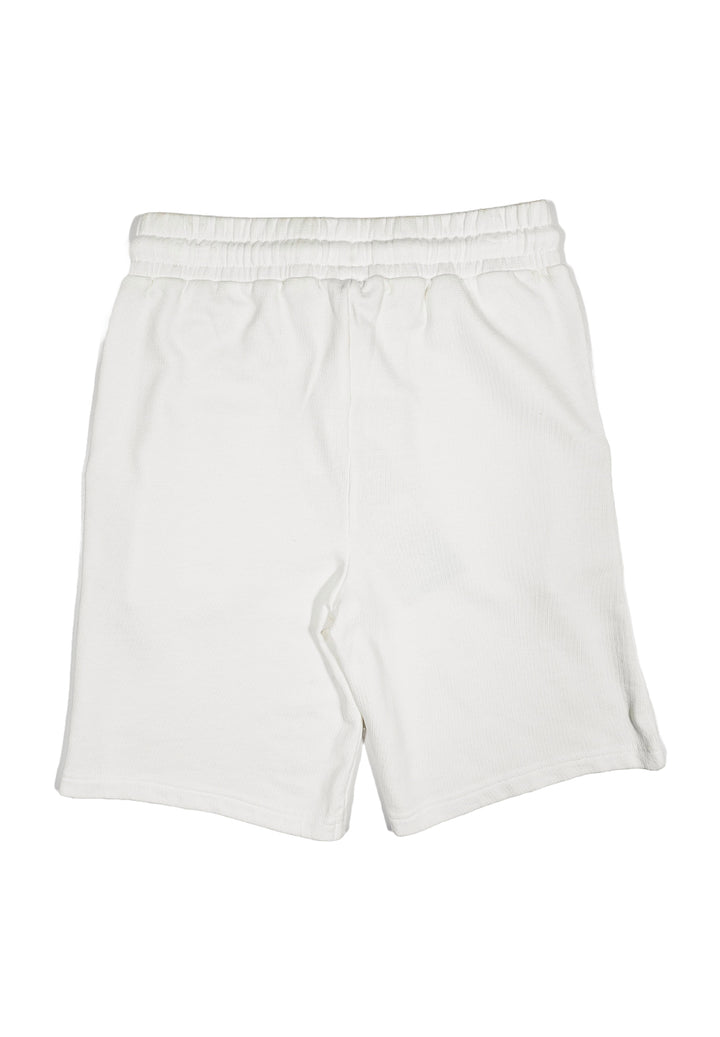Bermuda felpa bianco per bambino