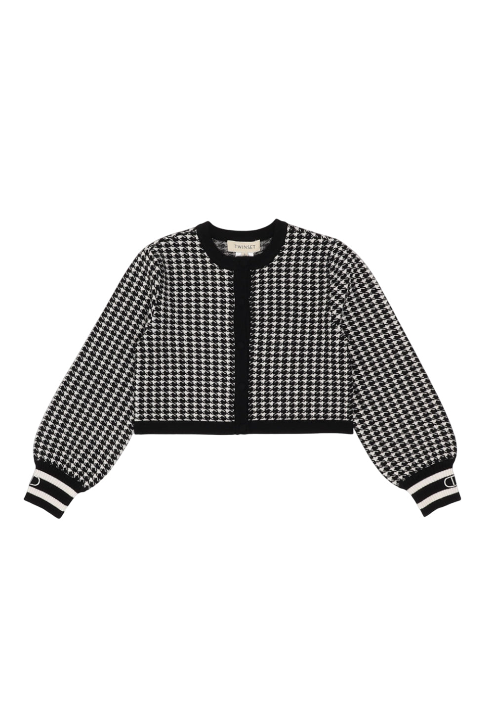 Cardigan nero-bianco per bambina