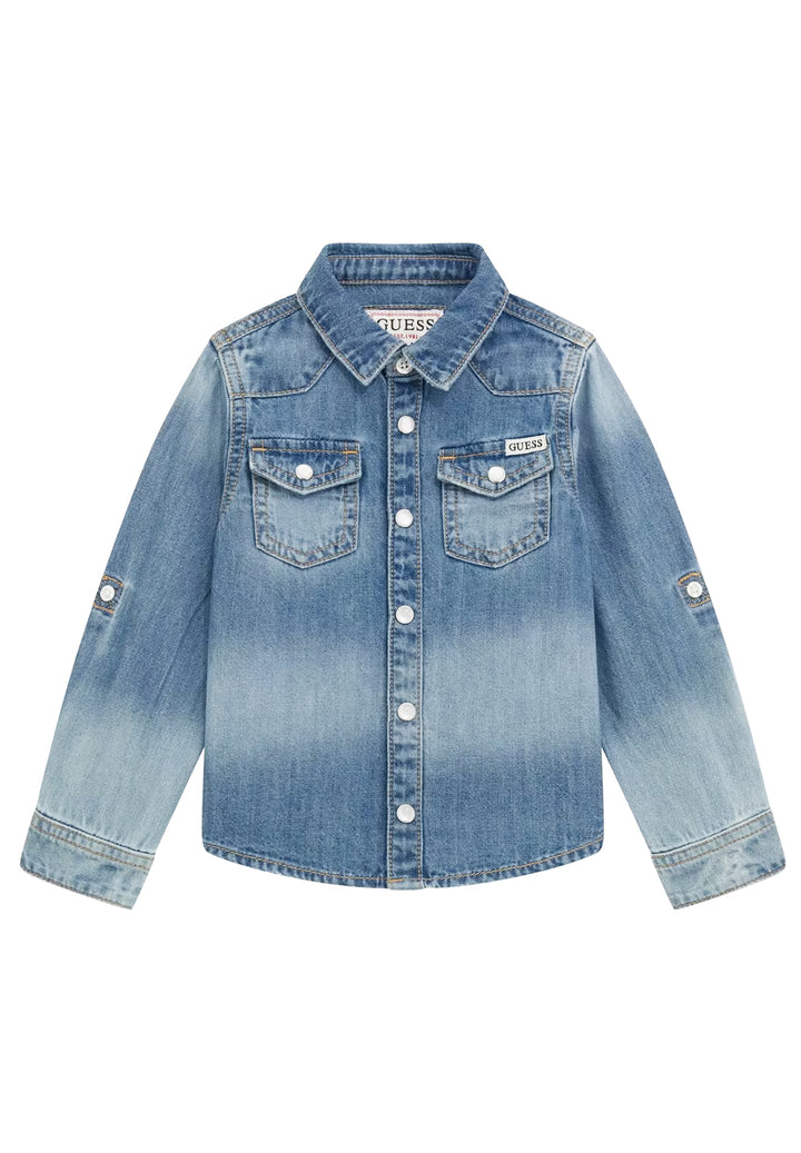 Blaues Jeanshemd für Neugeborene