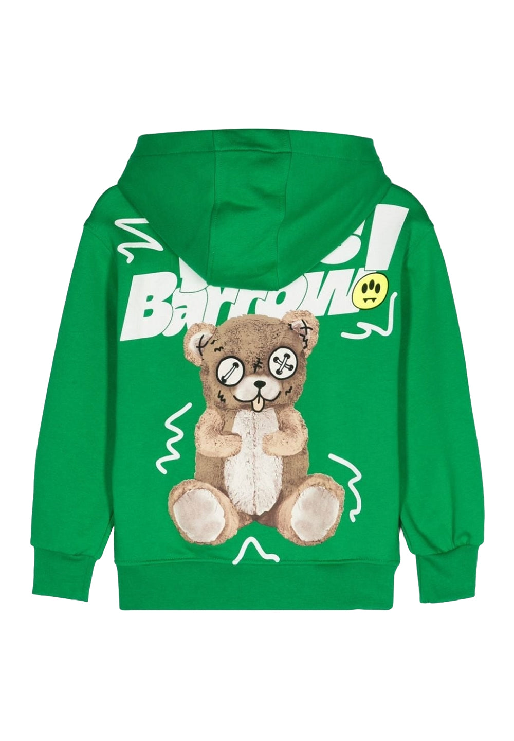 Felpa cappuccio verde per bambino