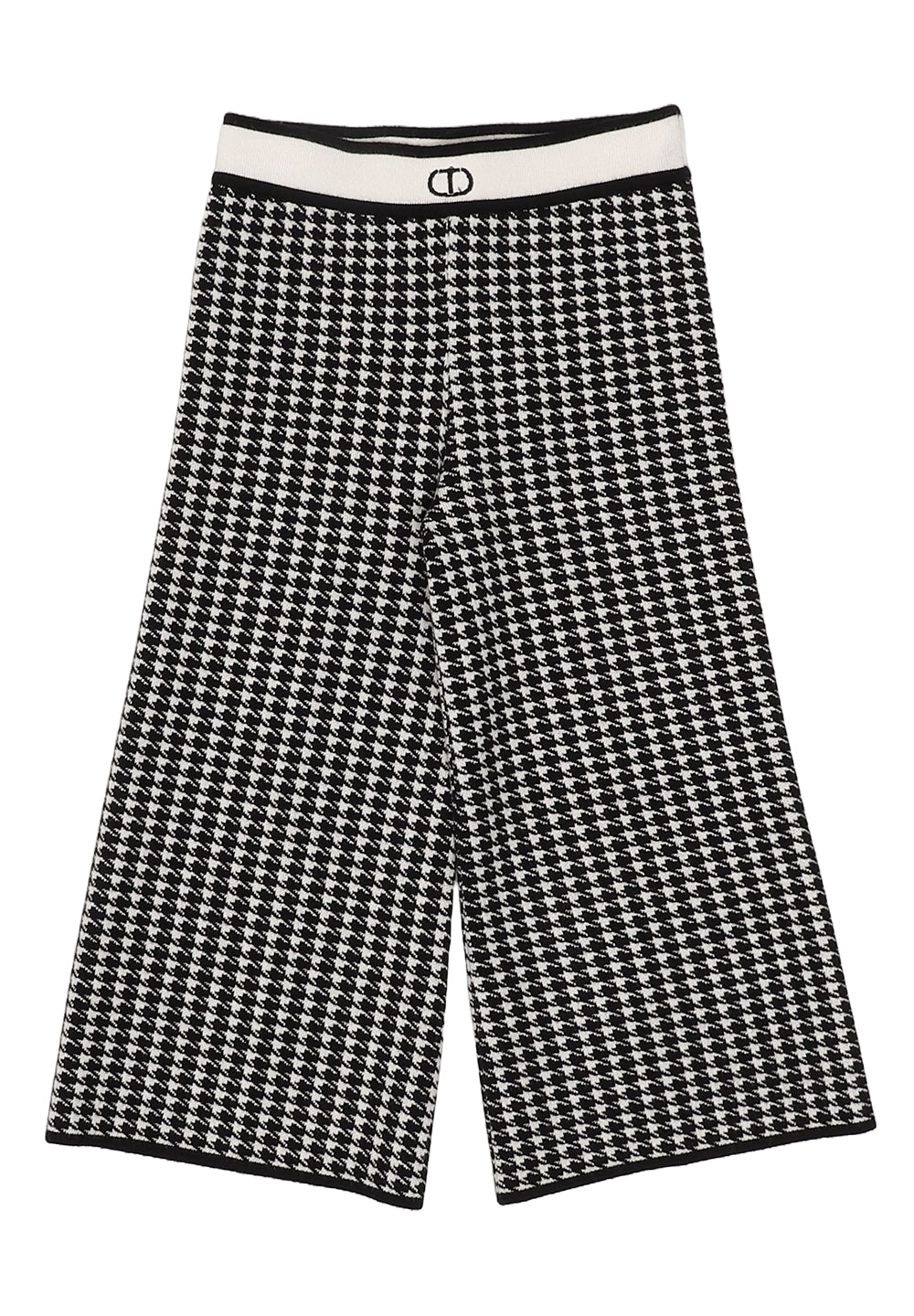 Pantalone nero-bianco per bambina