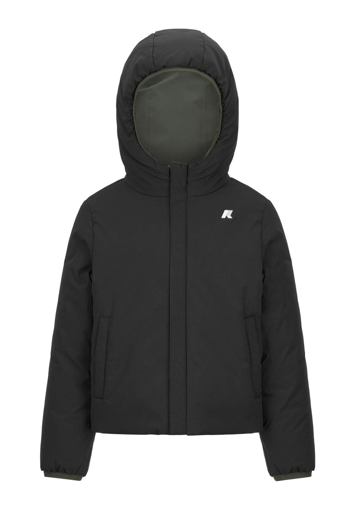Veste réversible vert-noir pour enfant