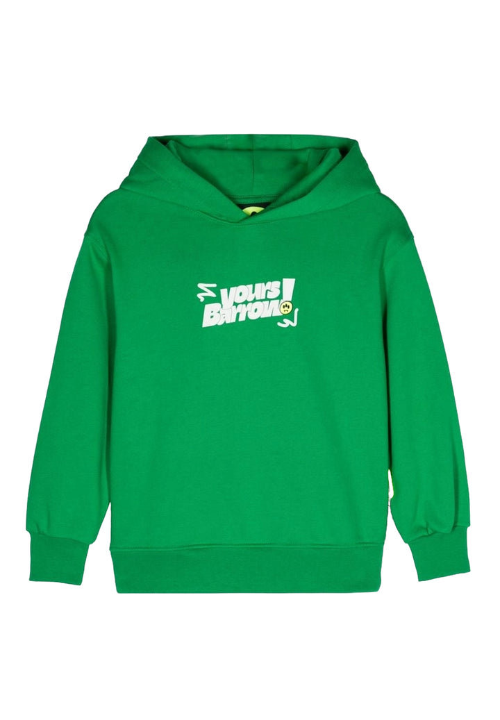 Felpa cappuccio verde per bambino
