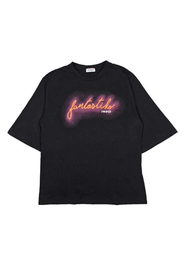 T-shirt nera per bambina