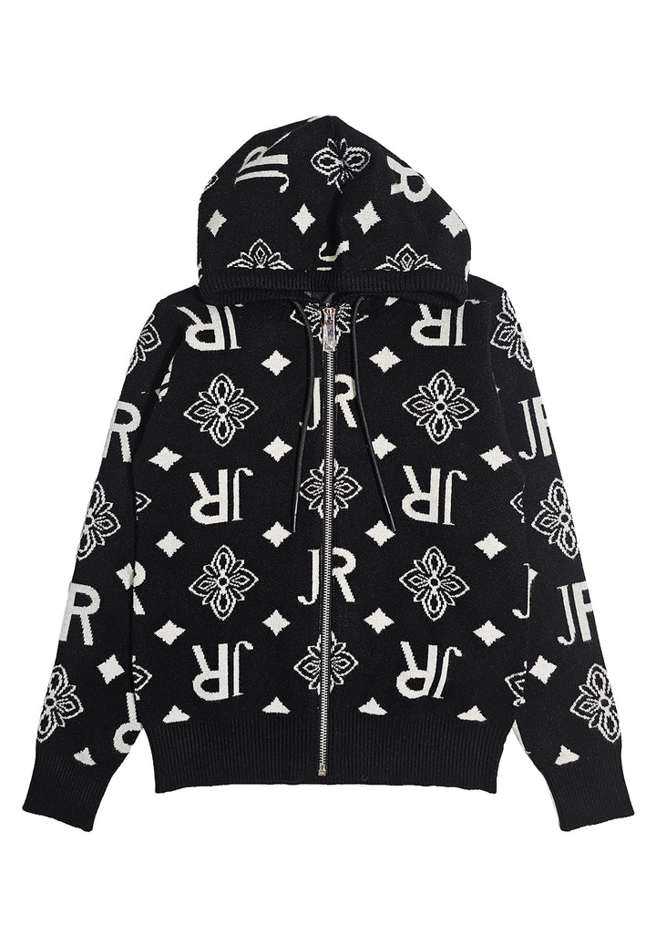 Pull noir zippé pour enfant