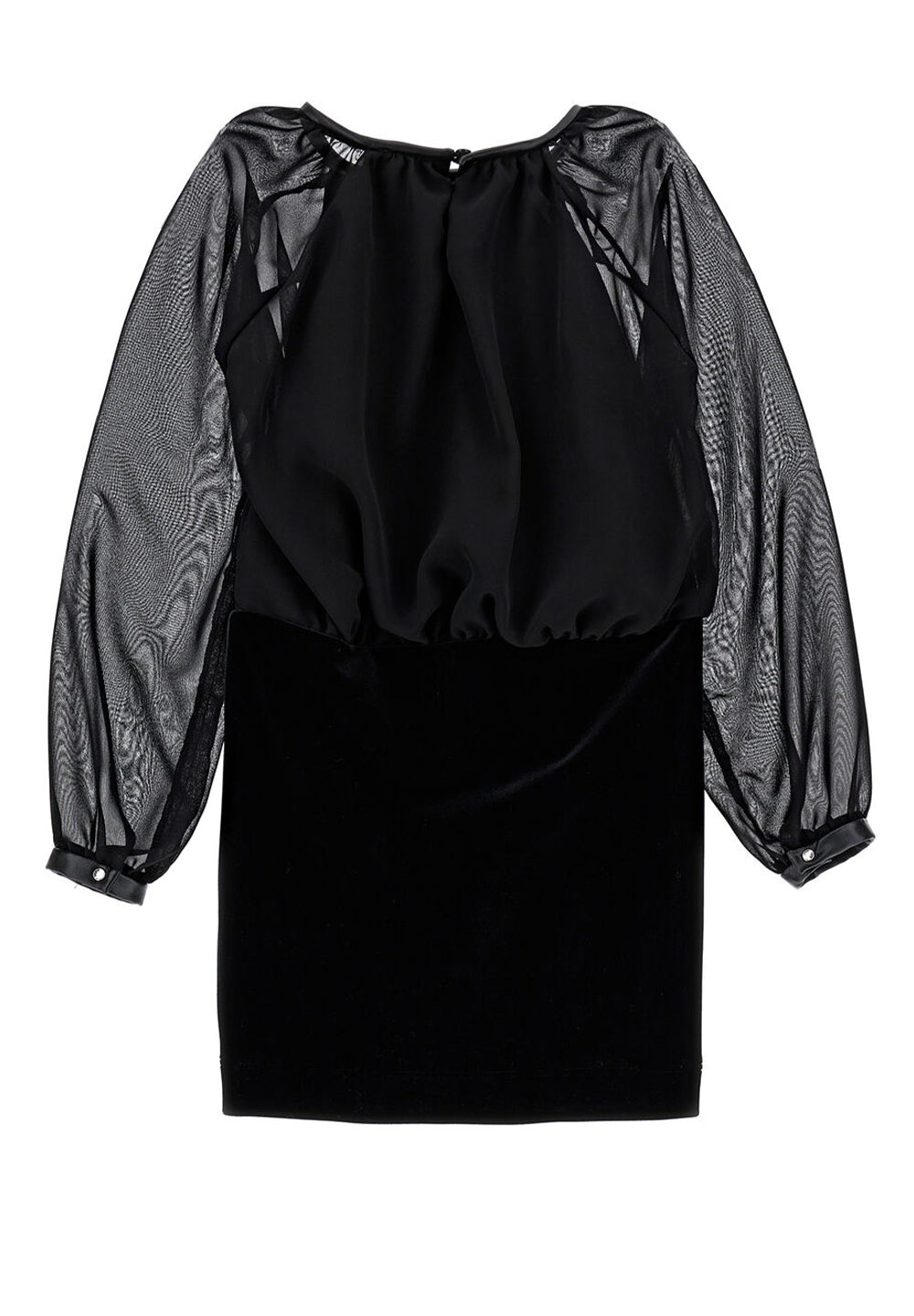 Schwarzes Chenillekleid für Mädchen