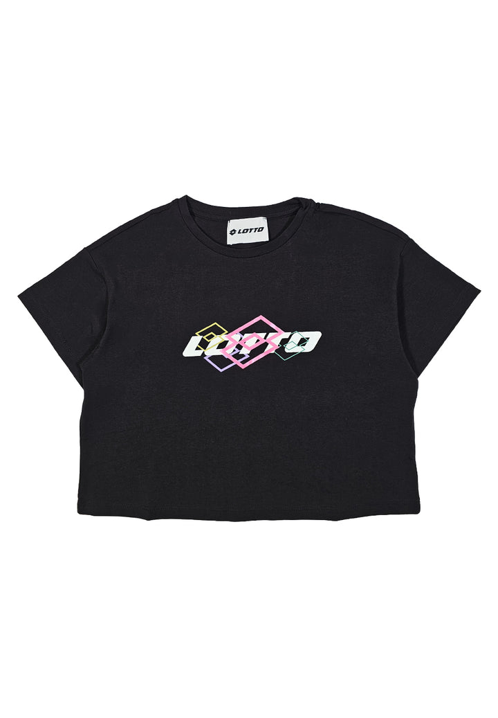 T-shirt nera per bambina