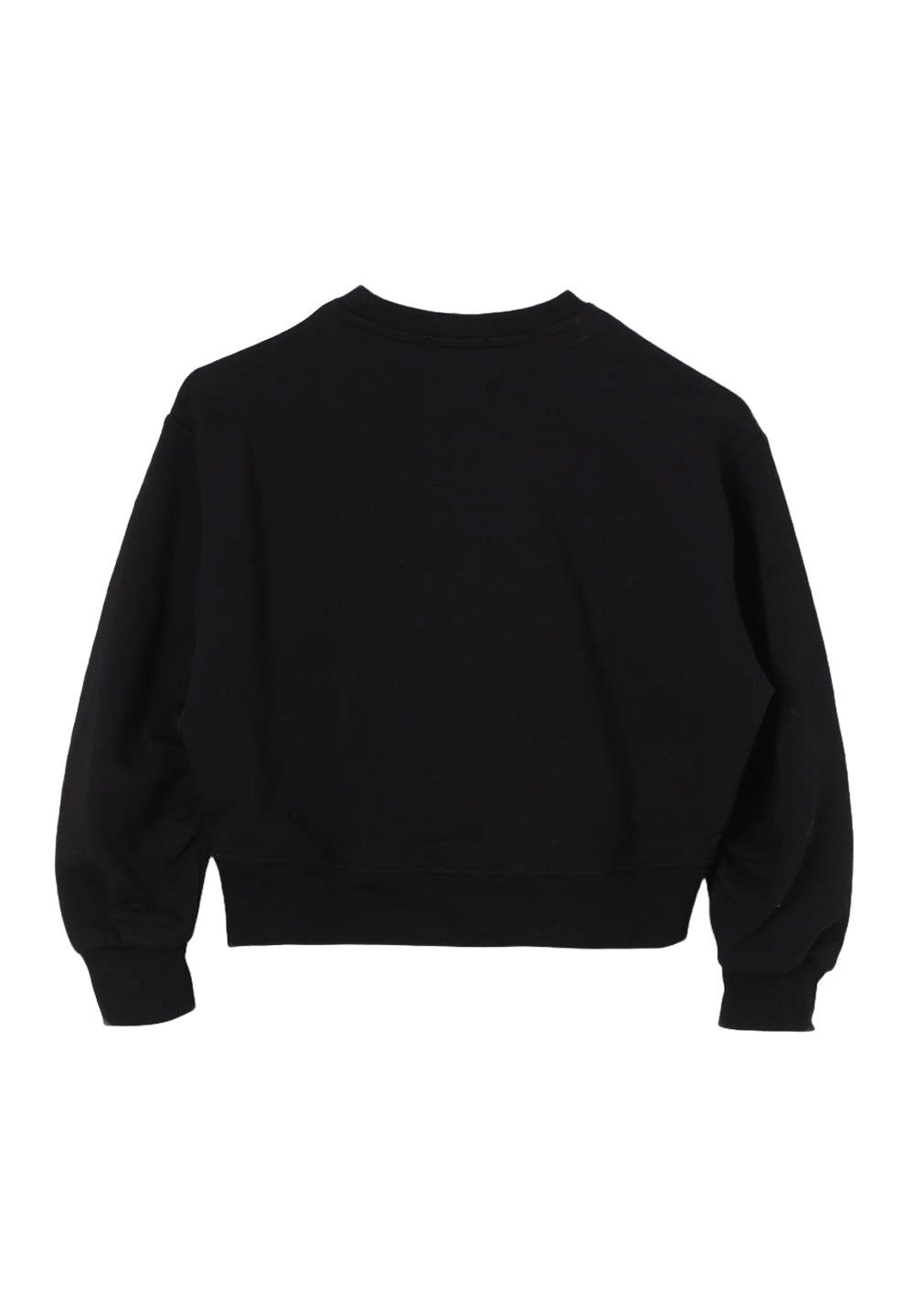 Sweat-shirt noir à col rond pour fille