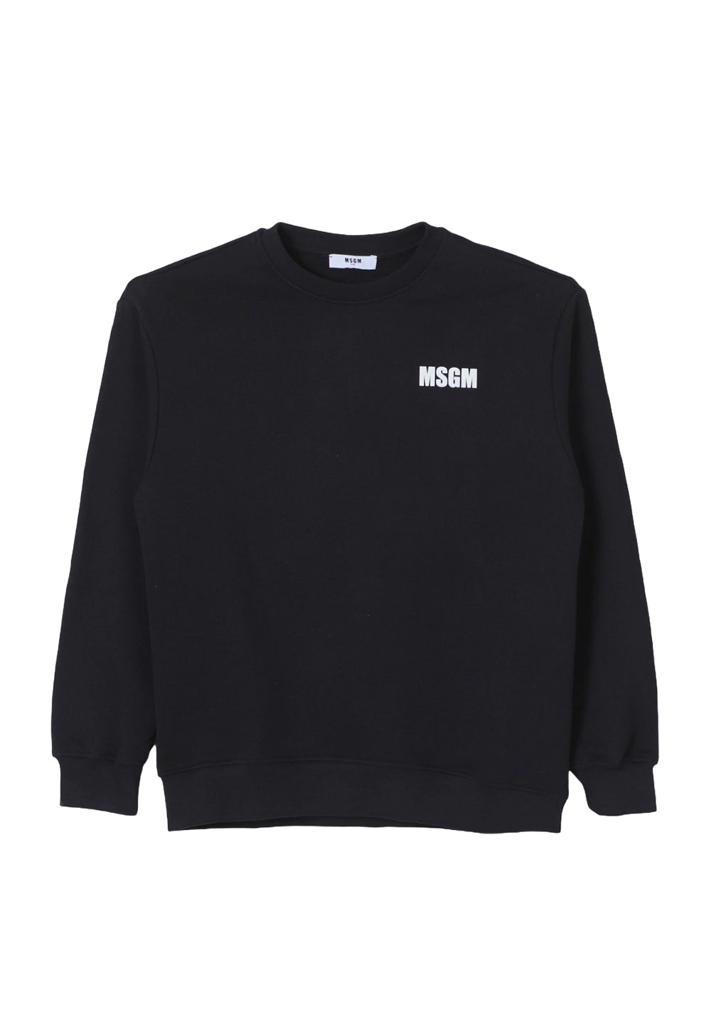 Sweat-shirt noir à col rond pour enfant