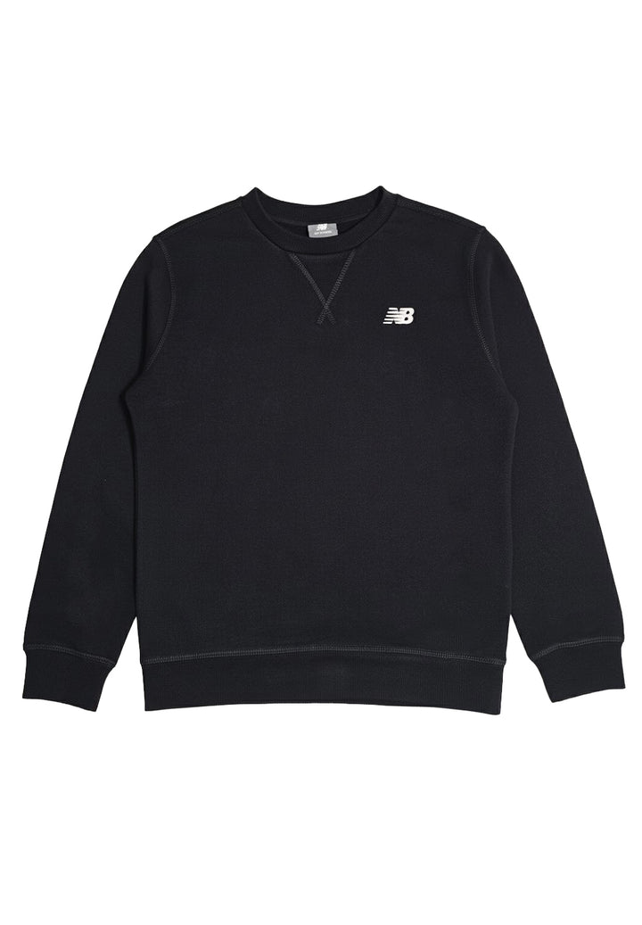 Felpa girocollo nera per bambino