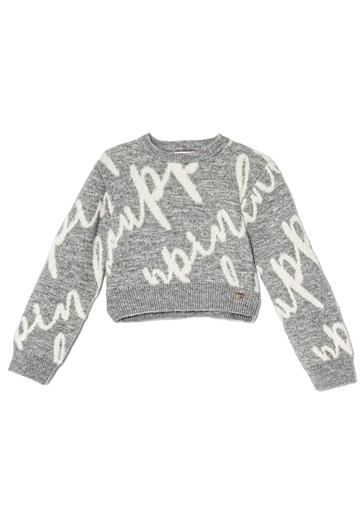 Maglione grigio per bambina