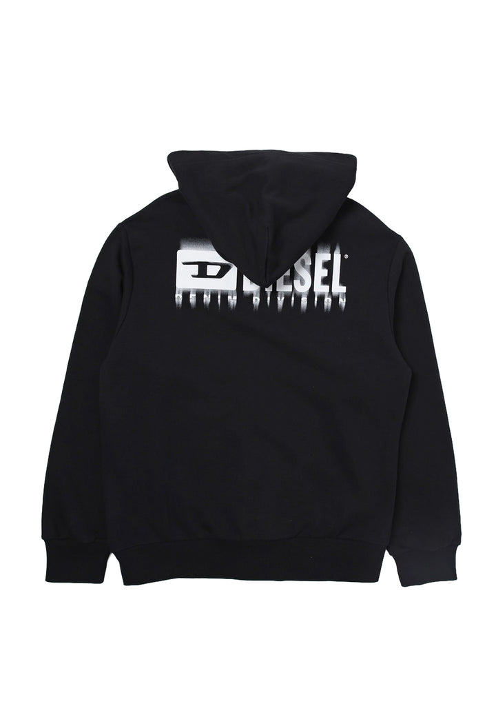 Sweat-shirt zippé noir pour enfant