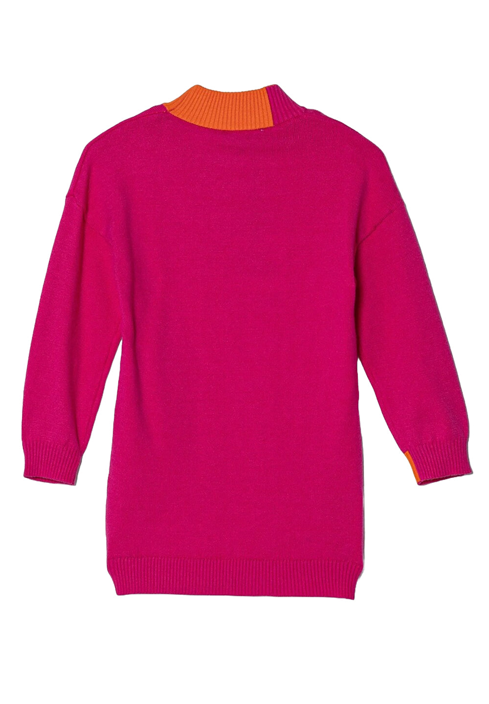 Vestito maglia fuxia per bambina