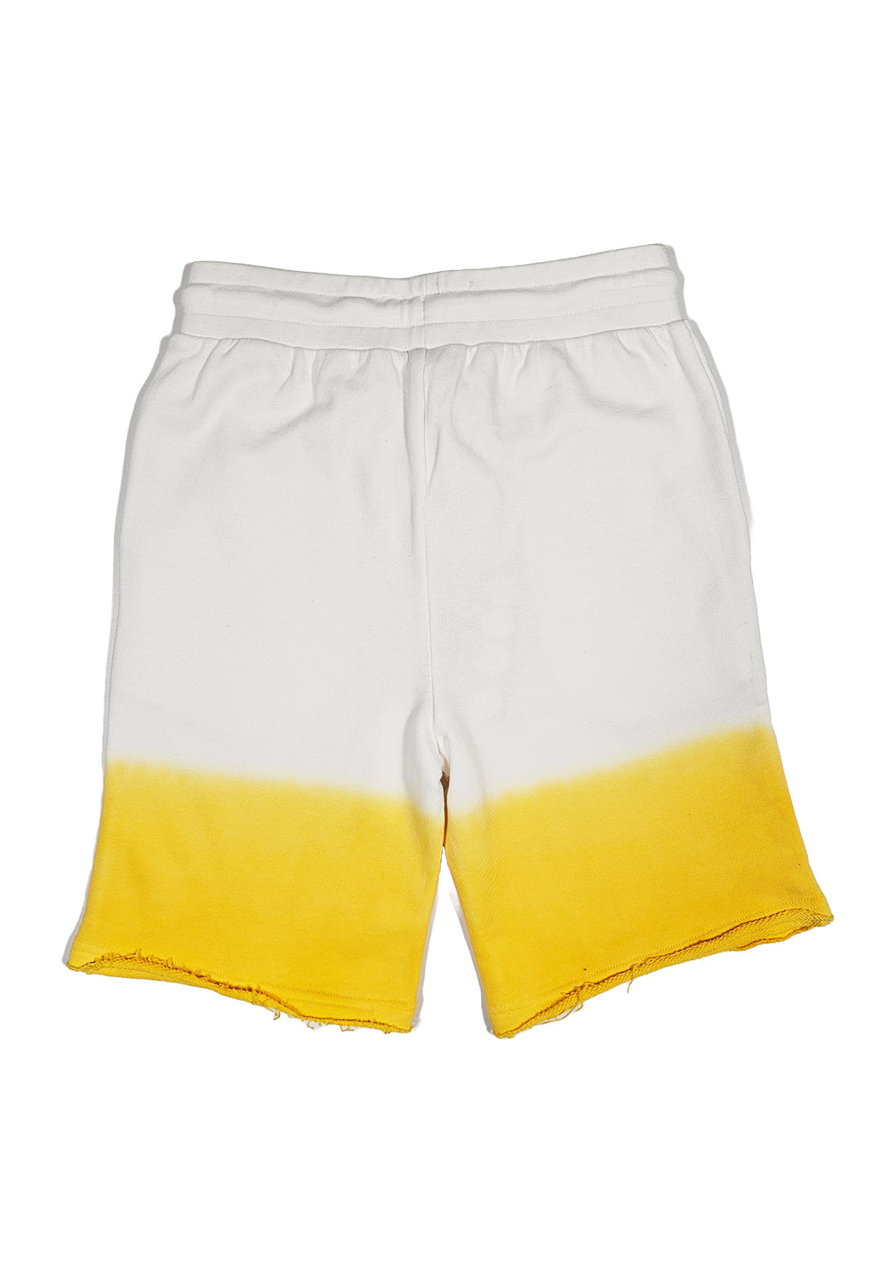 Bermuda felpa bianco-giallo per bambino
