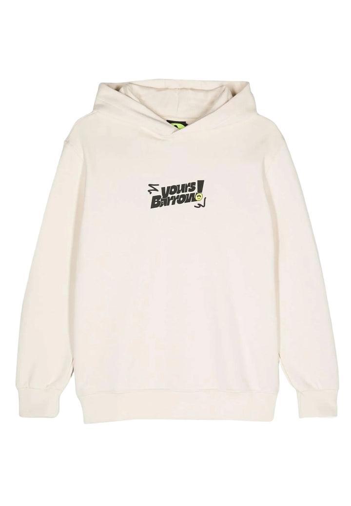 Felpa cappuccio crema unisex