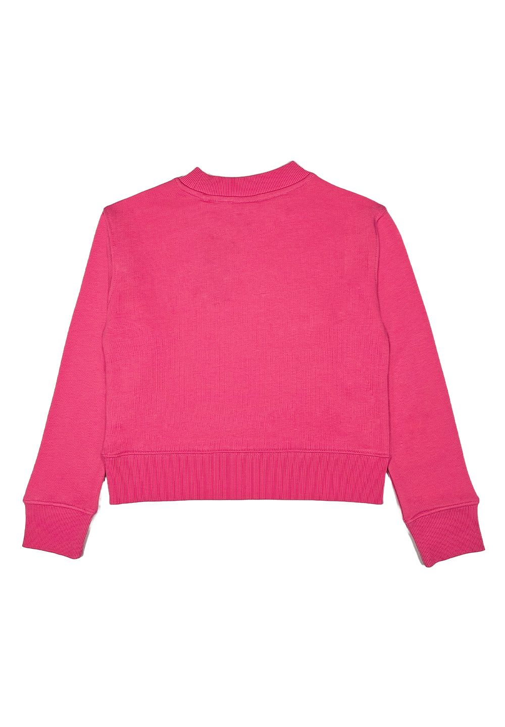 Felpa girocollo rosa per bambina