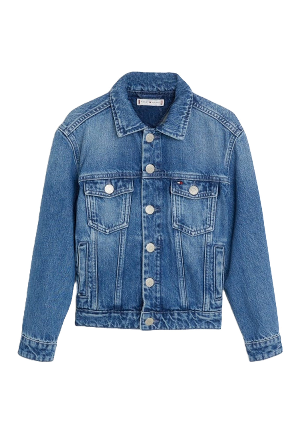 Camicia denim blu per bambina