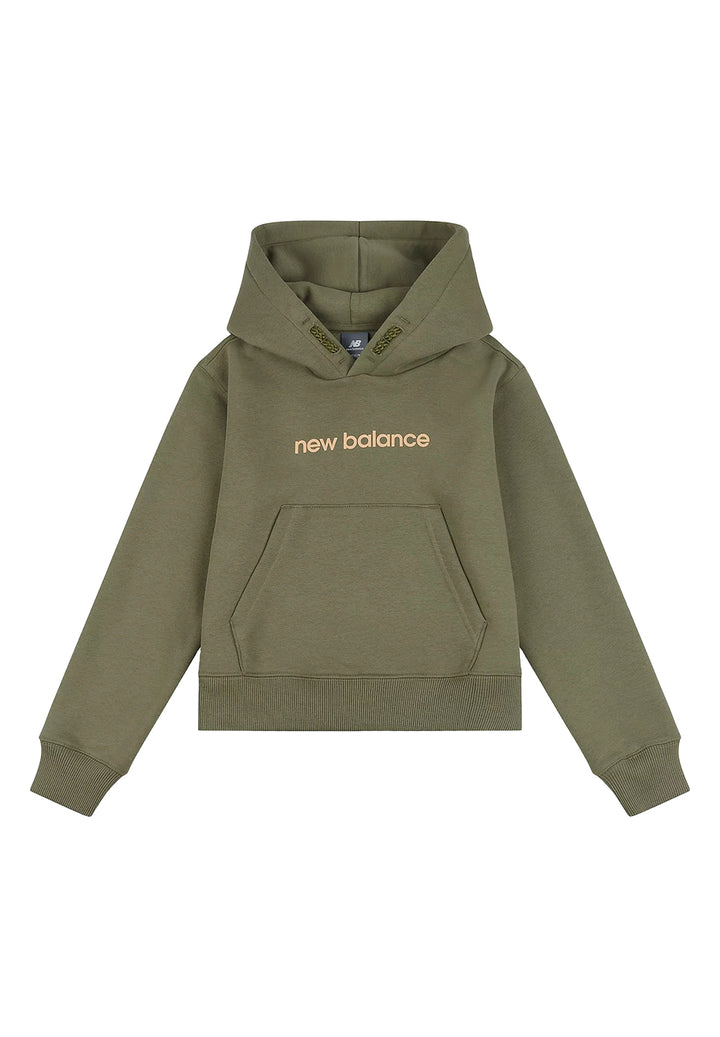 Felpa cappuccio verde per bambina