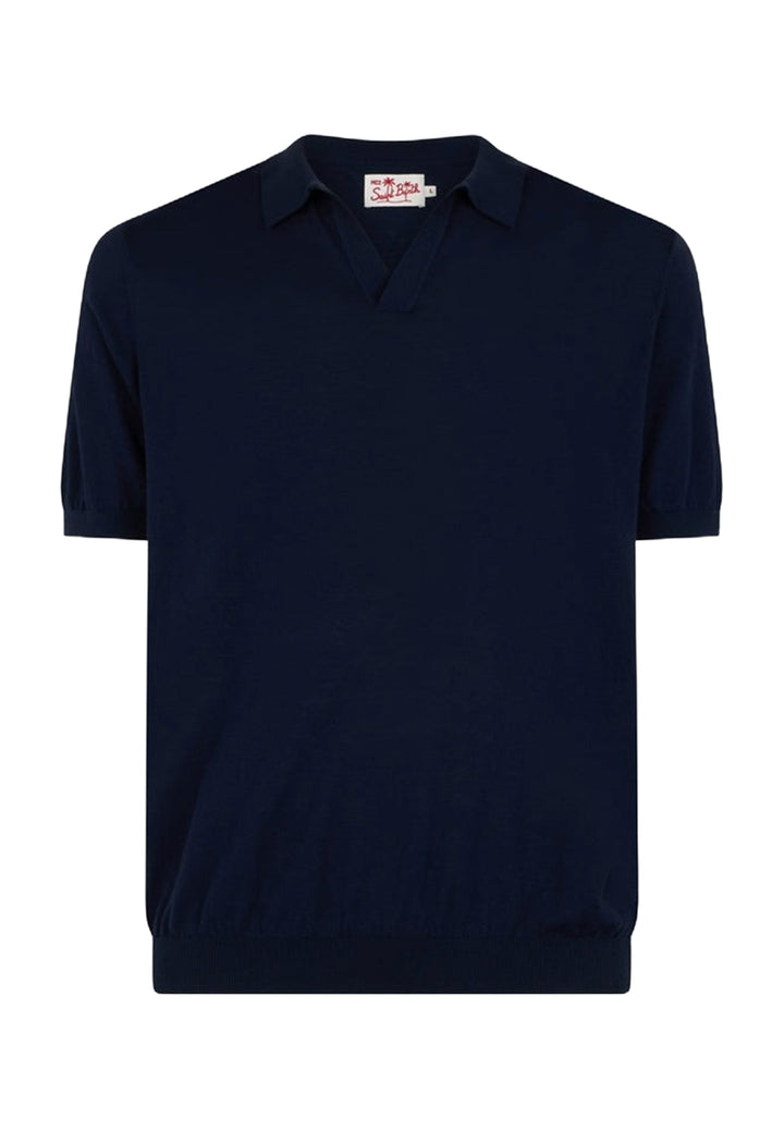 Polo in maglia blu per bambino