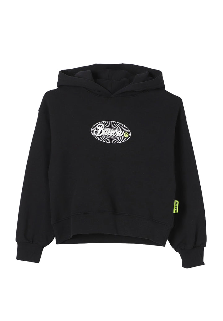 Sweat à capuche noir pour fille