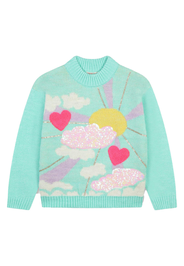 Pull vert pour fille