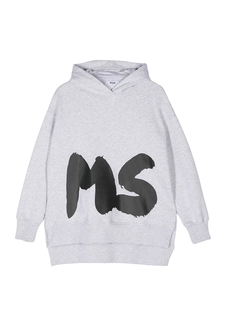 Robe sweat-shirt grise pour fille