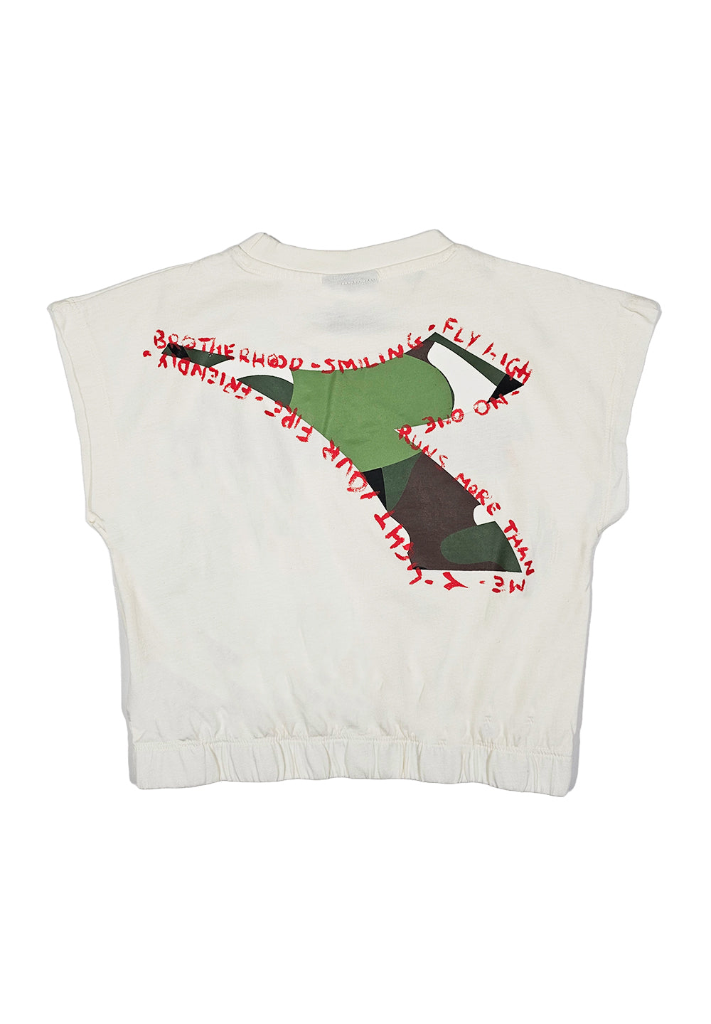 T-shirt crema per bambina