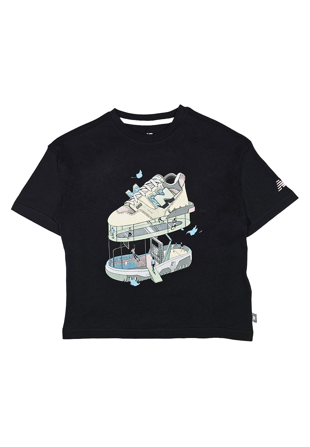 T-shirt noir pour fille