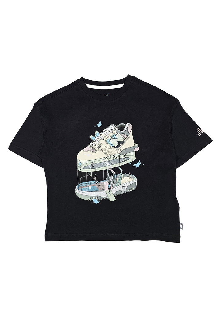 T-shirt noir pour fille