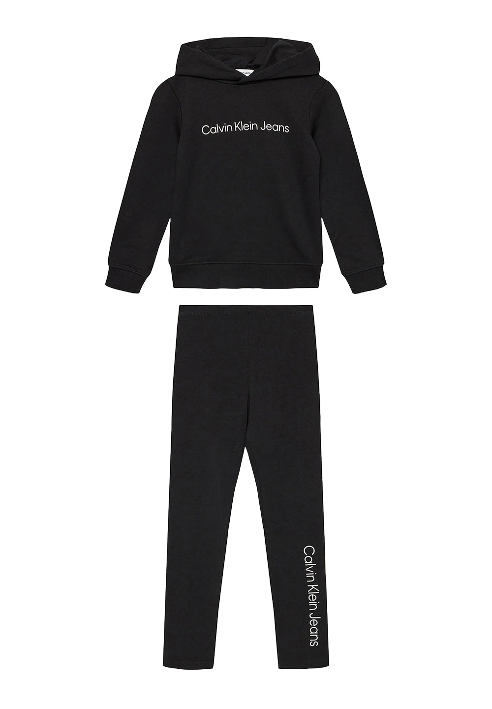 Completo felpa nero per bambina