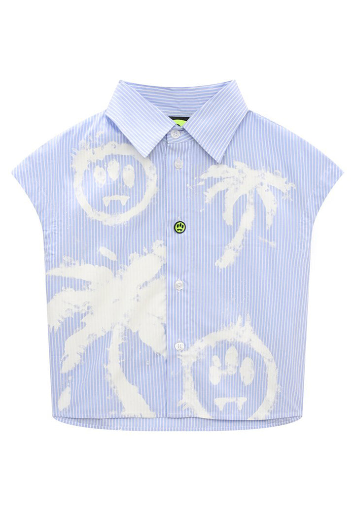 Chemise sans manches bleu clair pour fille