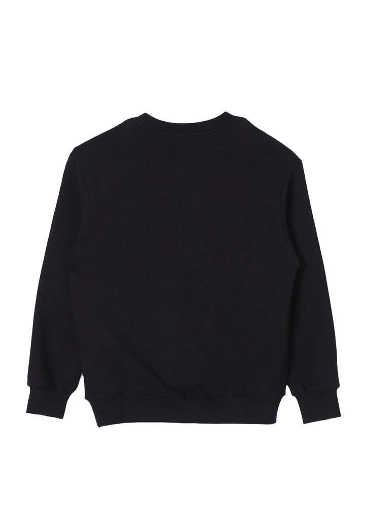 Sweat-shirt noir à col rond pour enfant