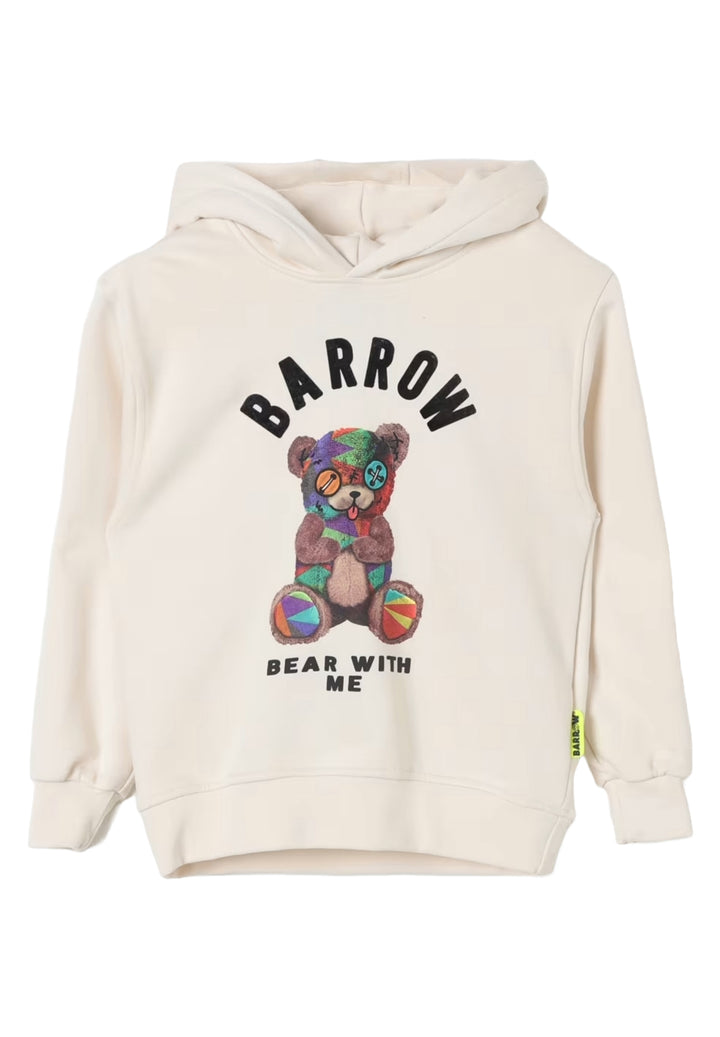 Felpa cappuccio crema unisex