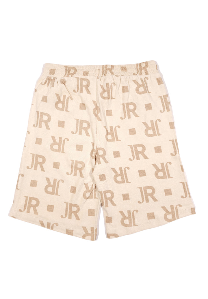 Bermuda felpa beige per bambino