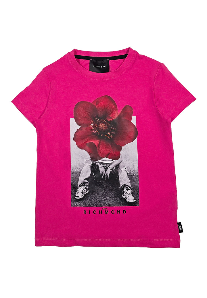T-shirt fuxia per bambina