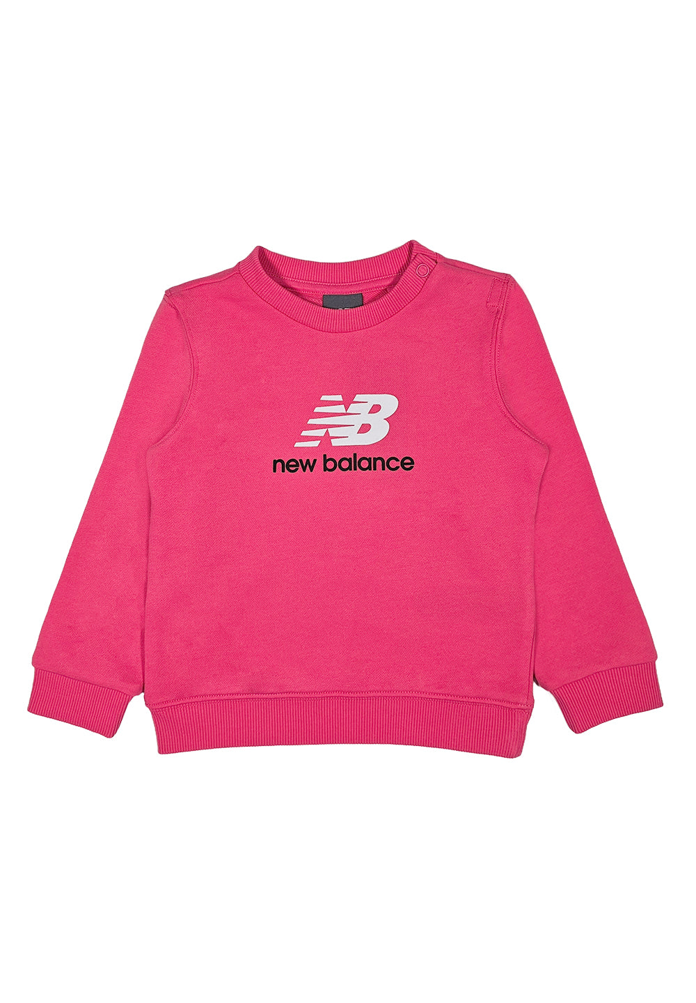 Felpa girocollo rosa per neonata