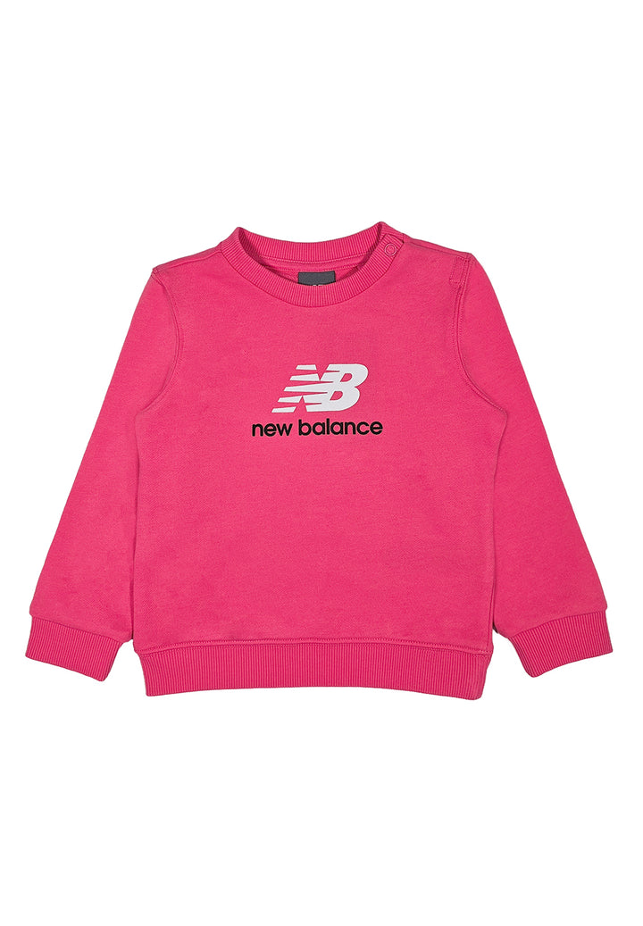 Felpa girocollo rosa per neonata