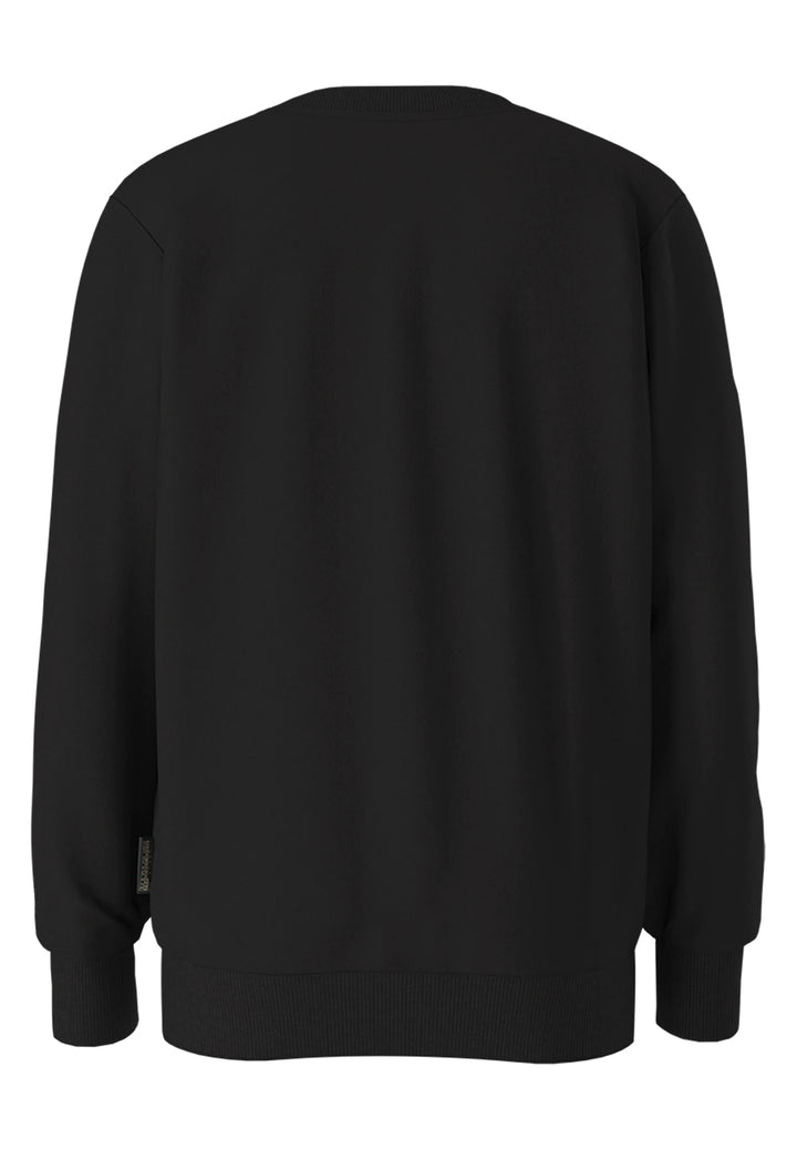 Schwarzes Sweatshirt mit Rundhalsausschnitt für Jungen