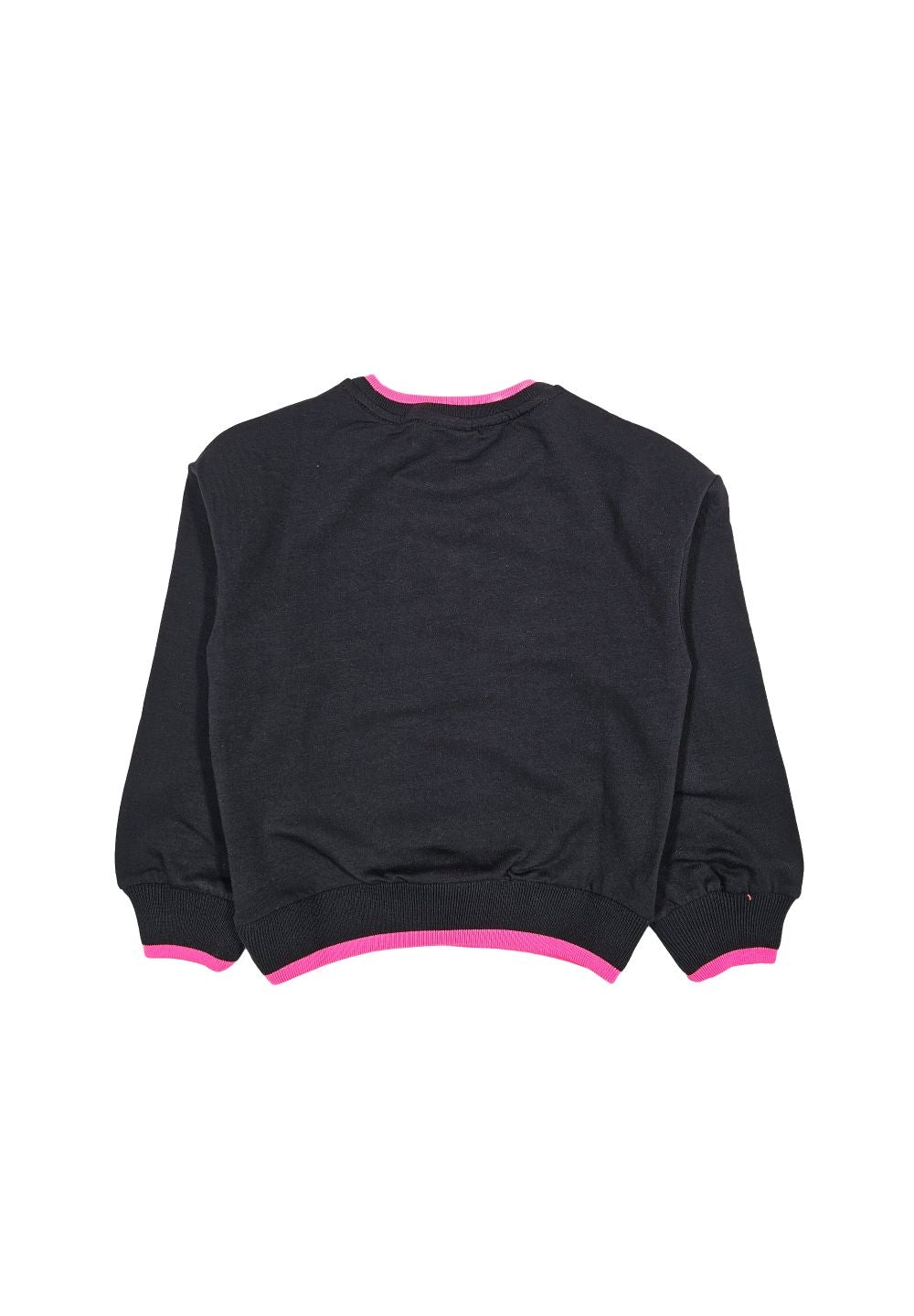 Schwarzes Sweatshirt mit Rundhalsausschnitt für Mädchen