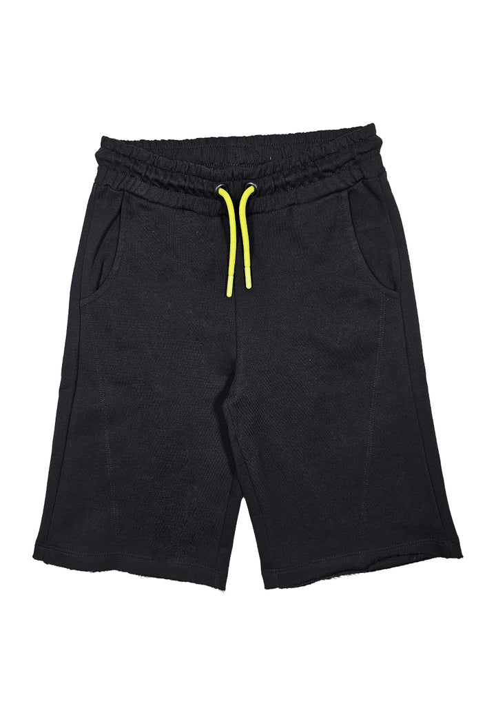 Bermuda felpa nero per bambino