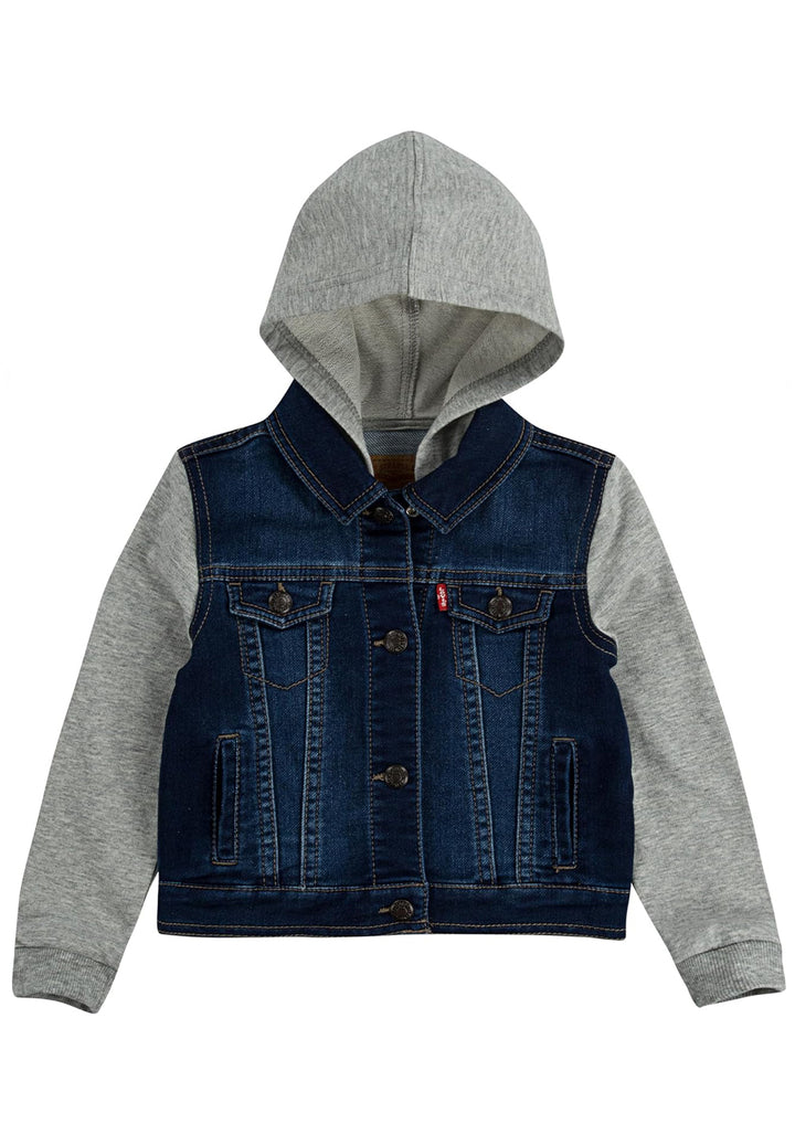 Veste bleu denim-gris pour nouveau-nés