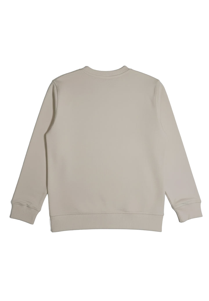 Felpa girocollo beige per bambino