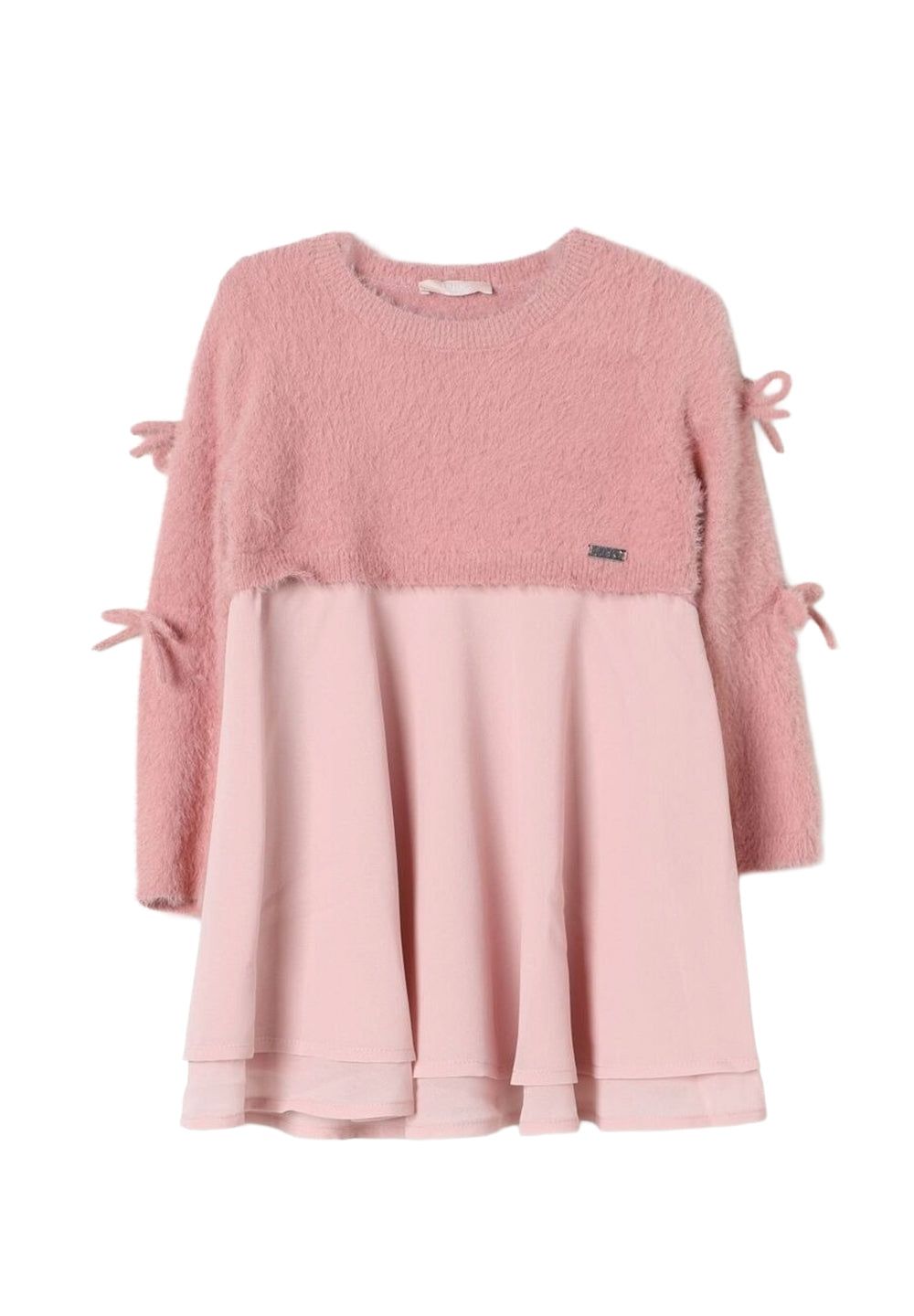 Rosa Strickkleid für Mädchen