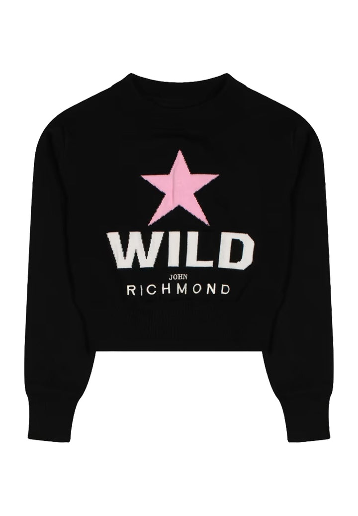 Schwarzer Pullover für Mädchen