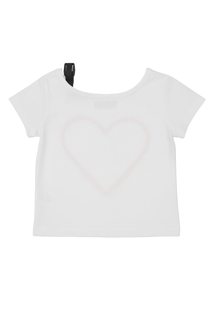 T-shirt bianca per bambina