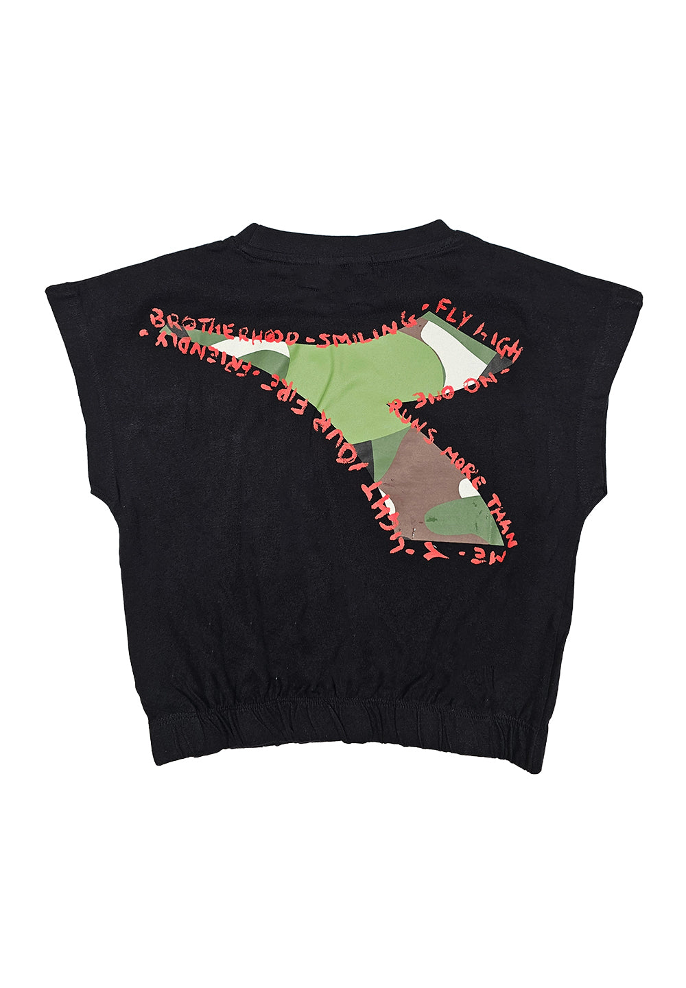 T-shirt nera per bambina