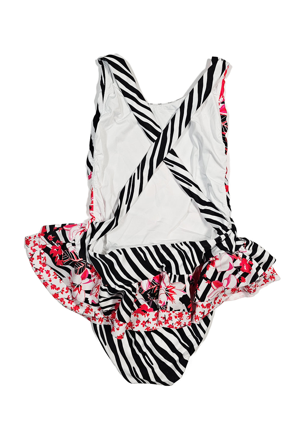 Costume intero bianco-nero per bambina - Primamoda kids