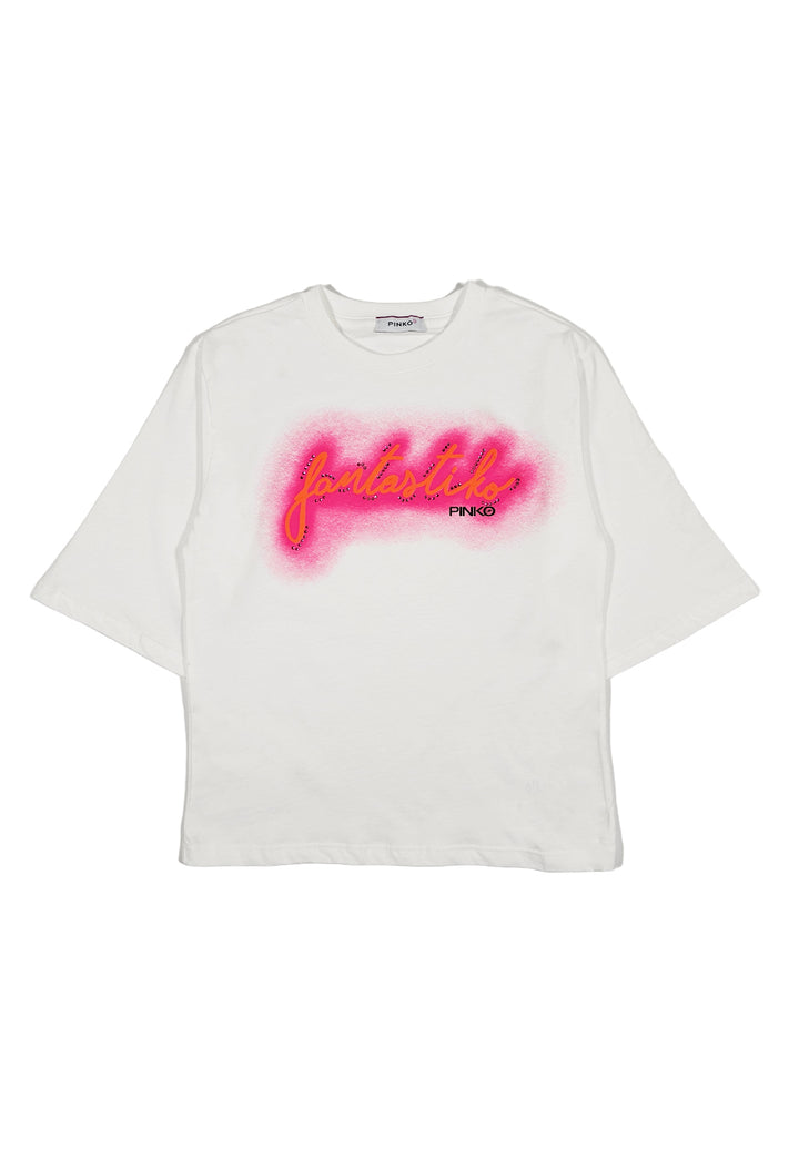 T-shirt bianca per bambina