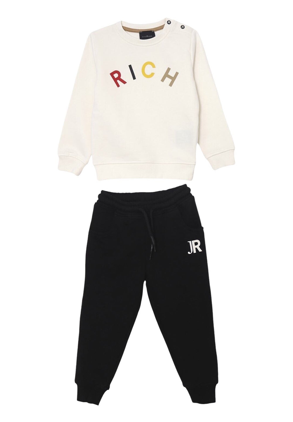 Ensemble sweat-shirt noir et blanc pour nouveau-né